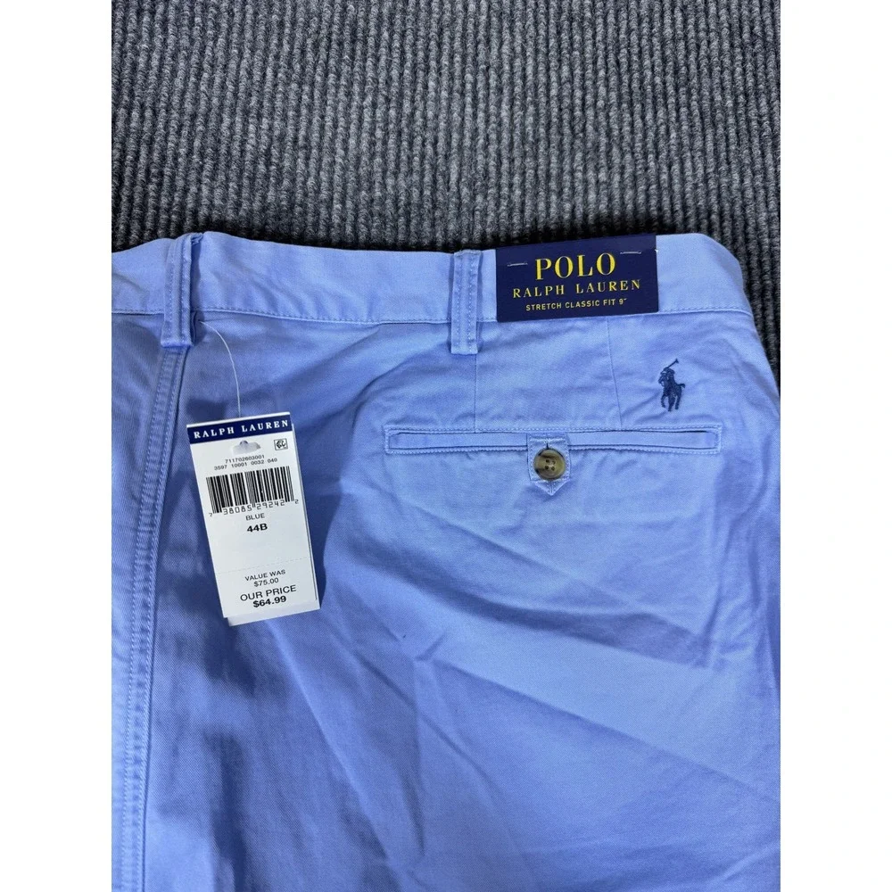 Polo Ralph Lauren Chino Shorts Size 44B 44 Big Classic Fit Stretch Flat Front